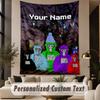 Custom Text Printed Tapestry Gorilla Tag Cartoon Pattern Large Wall Hanging Indoor Room Decor