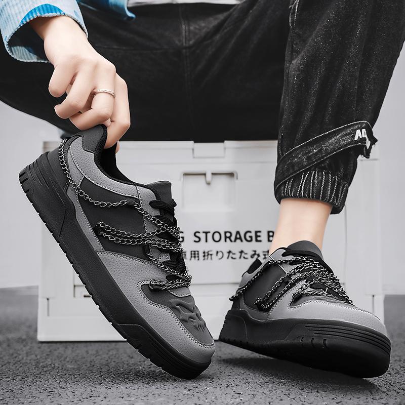 Fashion Men's Shoes Board Breathable Non-slip Men Casual Shoes Four Seasons Low Cut Black Vulcanized Luxurious Designer Shoes