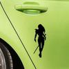 Creative Beautiful Warrior Car Stickers  Personality Fashion Auto Body Window Waterproof Vinyl Decals Decorate