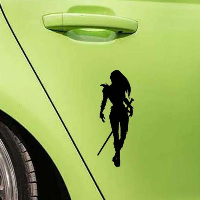 Creative Beautiful Warrior Car Stickers  Personality Fashion Auto Body Window Waterproof Vinyl Decals Decorate