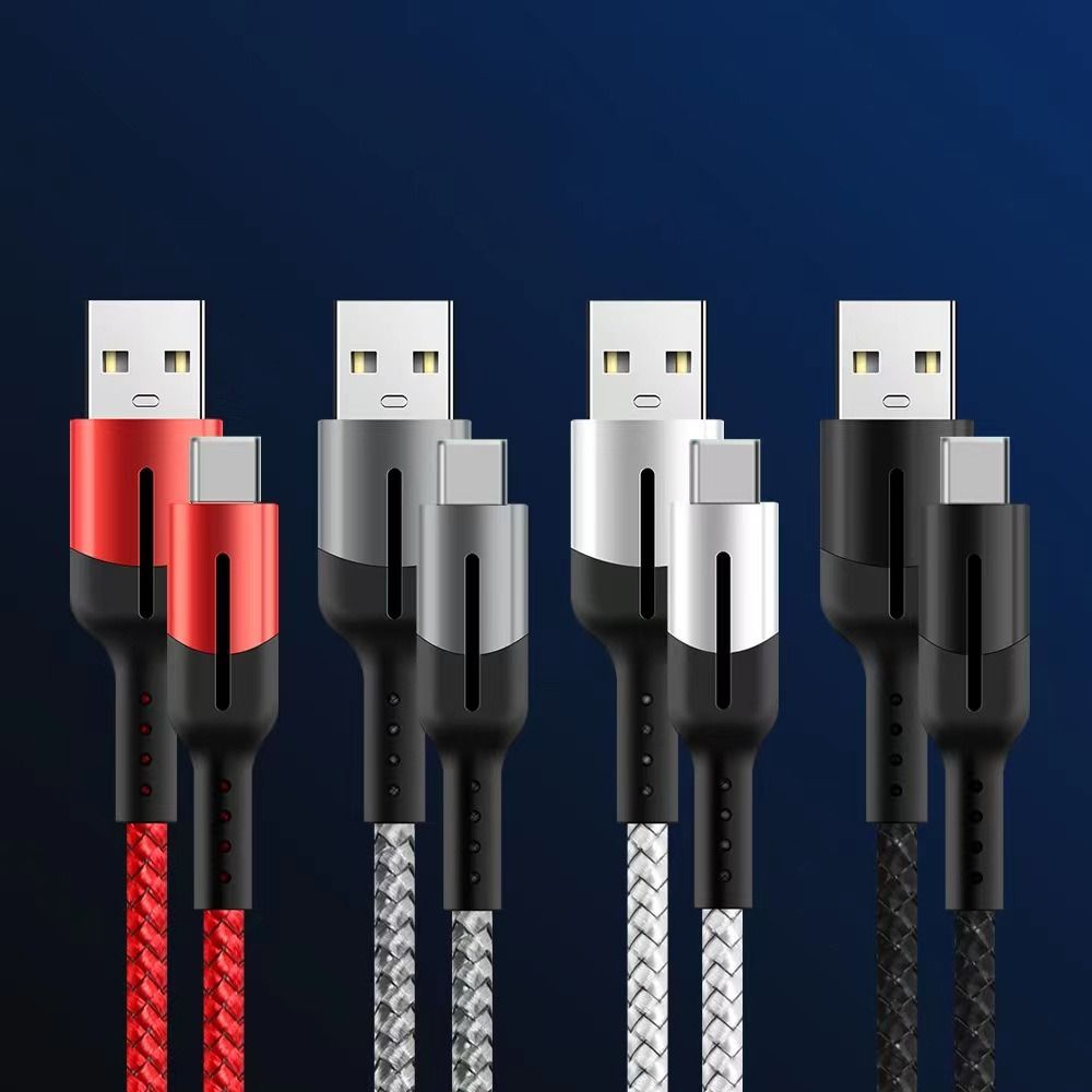 

Micro USB USB C Braided Data Wire USB Type C USB TYPE-C Data Line Android red-micro usb
