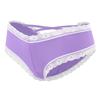 LittleForBig Women's Sissy Panties with Cross Straps, Lace, and V-Back, Purple, Size L