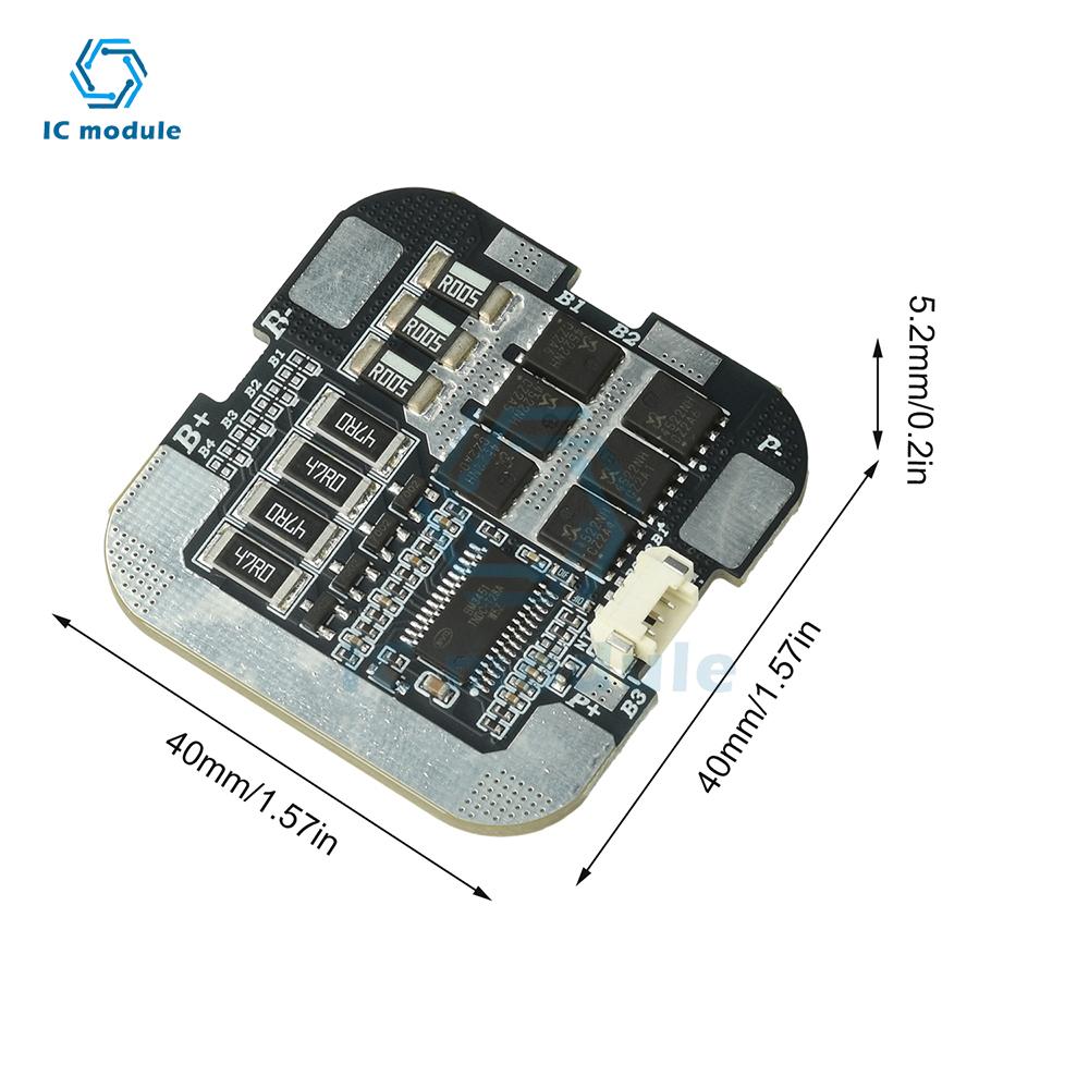 Lithium Battery Protection Board with Balancing Function, 3.7V Series Battery Packs, 4S, 60A, 21700/18650
