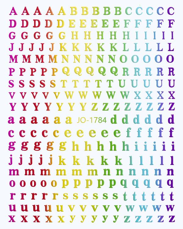 

1 лист римские 26 английский алфавит цифра самоклеящаяся наклейка-декаль для нейл-арта слово строчная буква наклейки-декали для татуировок на ногтях