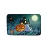 Halloween Shower Curtain Floor Mat Combination Four-Piece Set Bathroom Toilet Carpet Door Mat