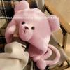 Cute Bear Pattern Women Ear Protection Cap with Ties Windproof Warm Thick Pullover Hat Coldproof Thickened Lei Feng Hat