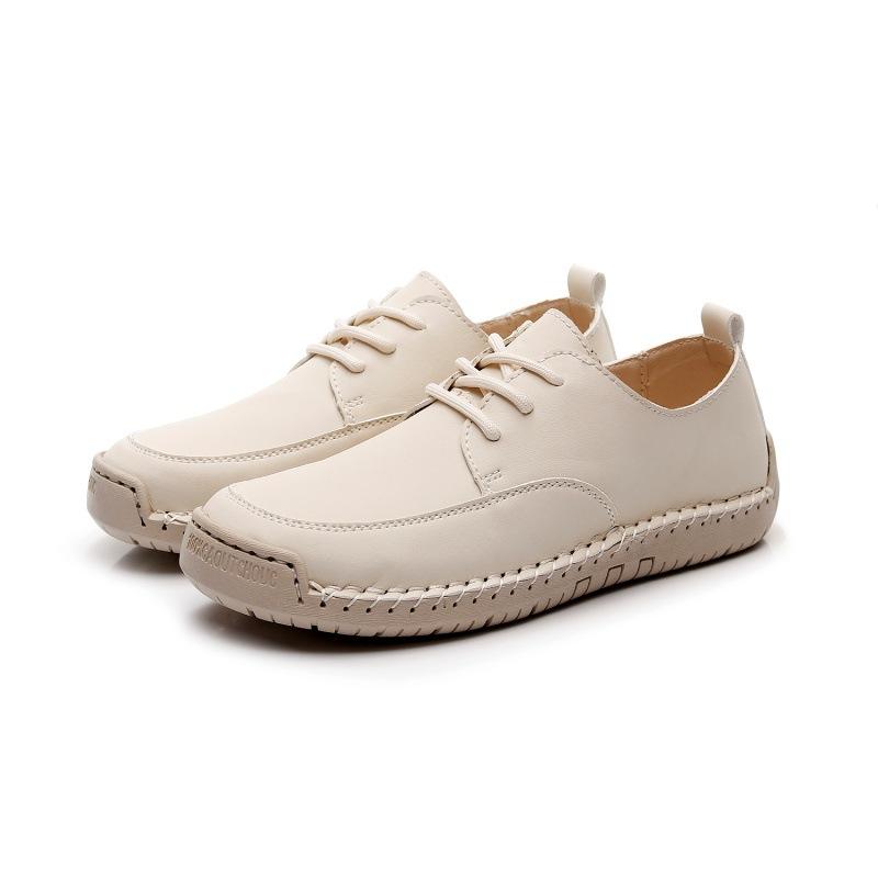 

Осенняя парная обувь, кожаная обувь ручной работы, мужская и женская повседневная обувь, большой размер, дышащая мягкая кожа, ретро обувь для вождения 48