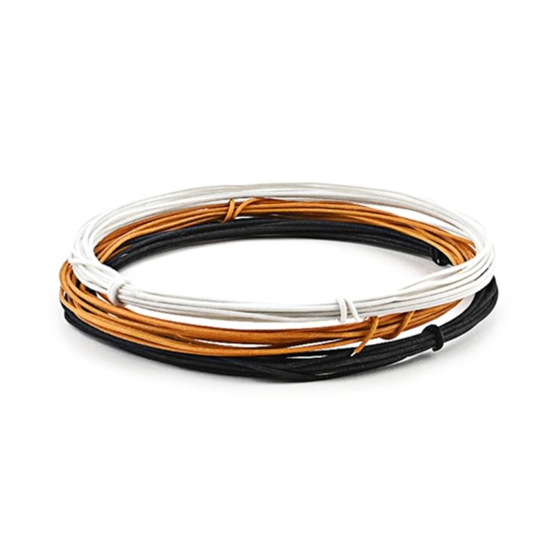 

3.0m 10ft (Black/White/Yellow) Gavitt Cloth-covered Pre-tinned Stranded Pushback 22awg Guitar Wire Instrument Cable Part 1