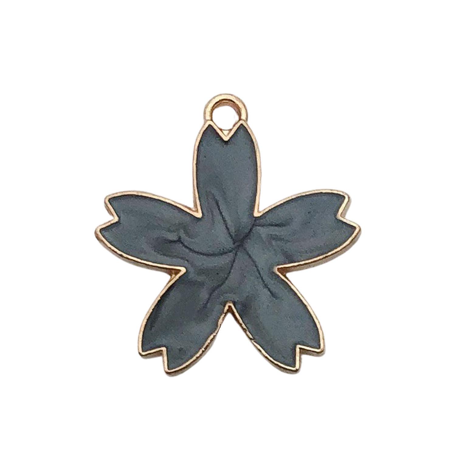 

«Набор из 30 черных цветочных украшений своими руками из Кореи»: Подвески из сплава K-Gold Oil Drop для сережек и браслетов