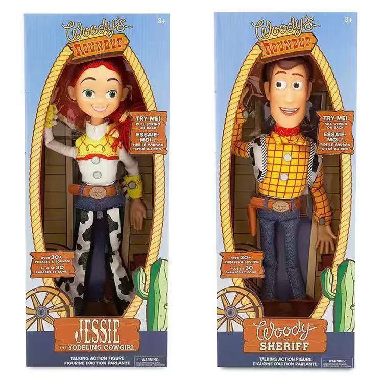 Figurines parlantes et lumineuses Jessie et Woody de Toy Story pour enfants et collectionneurs