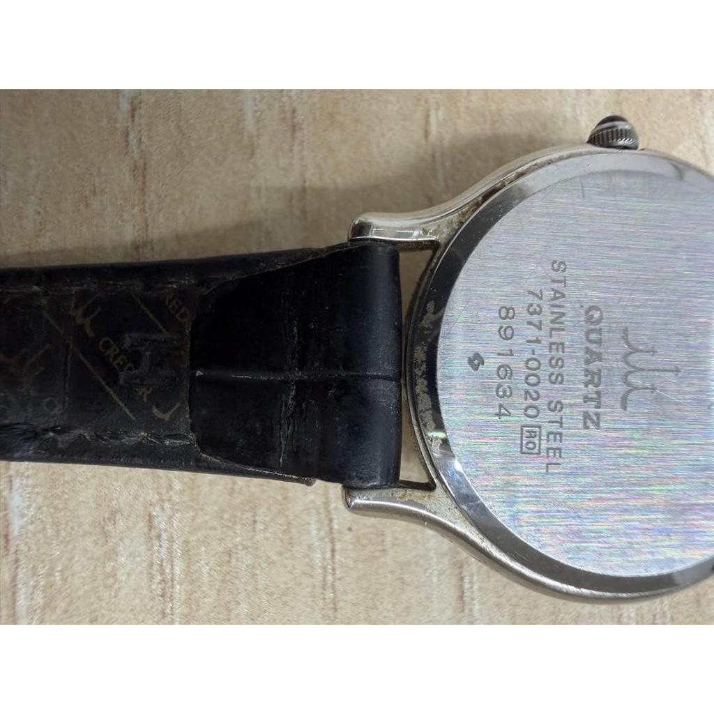 Used CREDOR Watch Ladies Silver Black Working Item