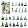 Coastal Theme Christmas Ornaments 2026 Sea Glass Style Countdown Calendar Blind Box, 24Pcs Acrylic Flat Pendant Set Tree Hanging Ornaments,