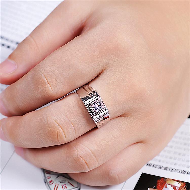 Prsten otevřený prsten boha prsten svatební pánský prsten módní originální prsten diamantový prsten šperky doplňky pánský prsten s imitací diamantu prsten