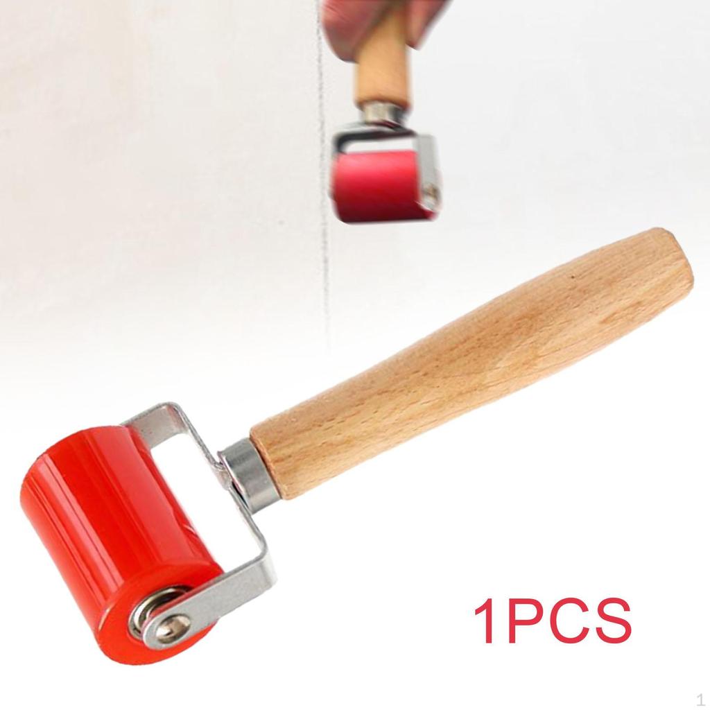 Wallpaper Seam Roller Construction Tool Comfortable Grip Hand Pressure Wheel for Vinyl Window