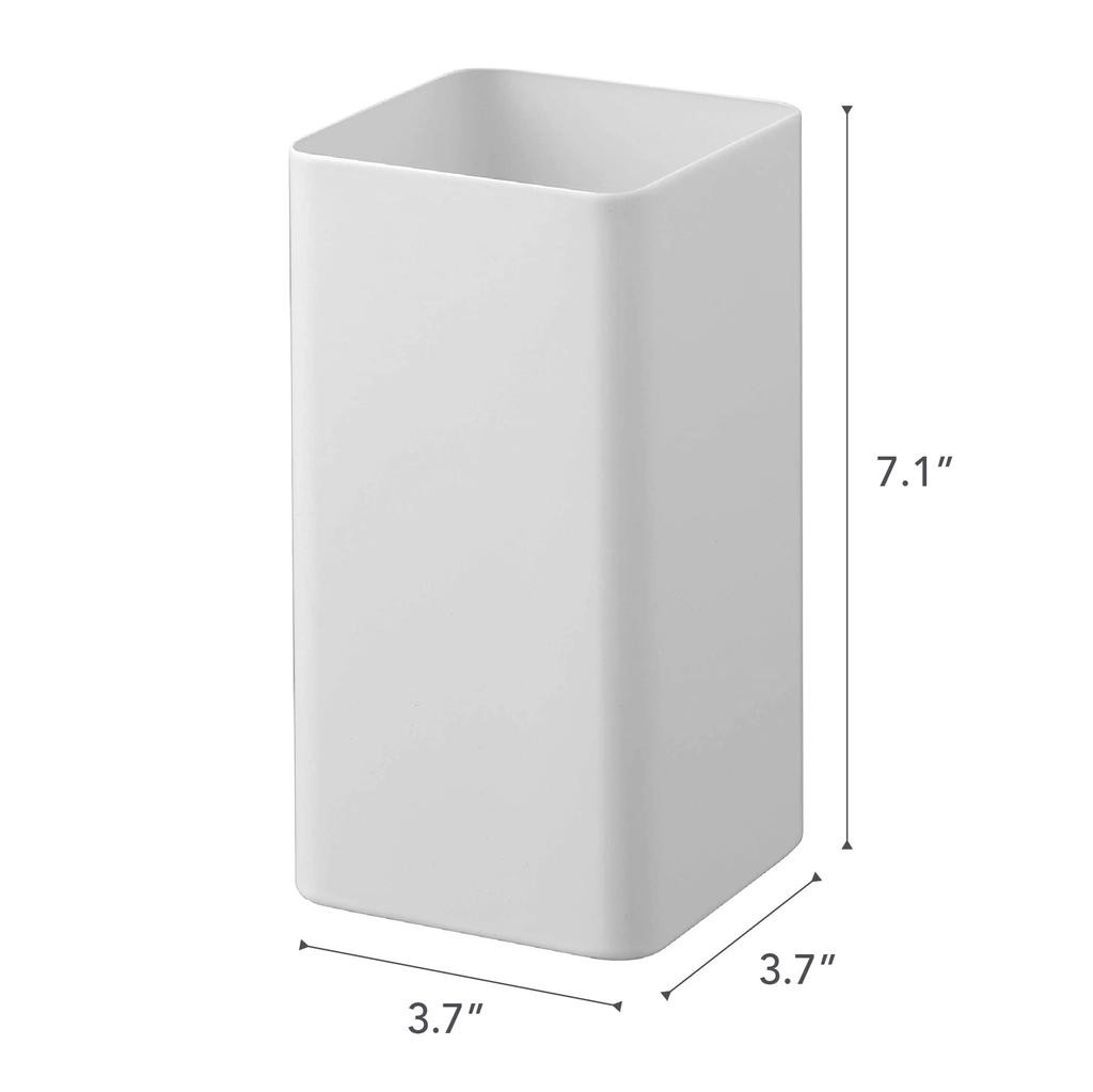 Yamazaki 5183 Kitchen Tool Stand Square White Approx. W9.5XD9.5XH18cm Plate Compact Yet Large Capacity