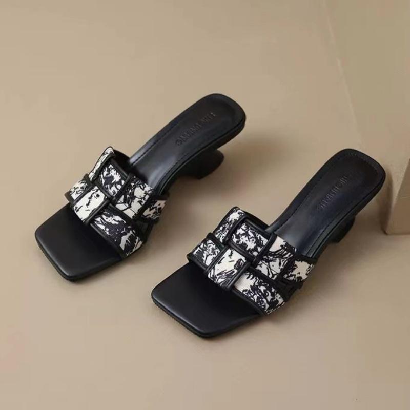 2025 Sommer Neue Damenschuhe für Zehenfreie Hausschuhe mit Dünnem Absatz Schleifendekoration Mesh-Gewebe High Heel Sandalen