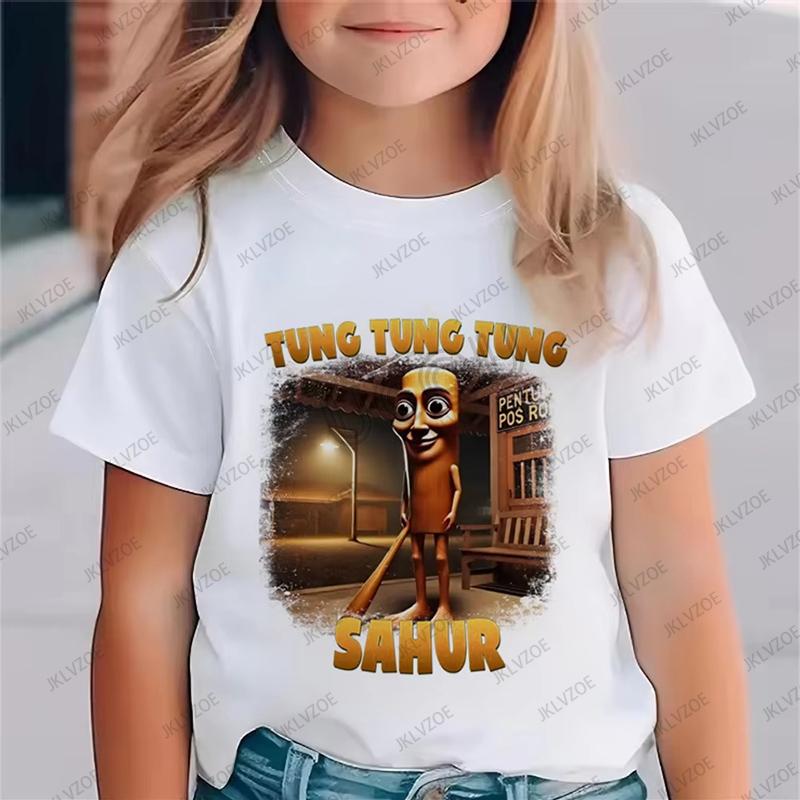 Cappuccina Ballerina Funnu Italian Brainrot Meme Cotton Children Tshirt Summer Sports Tees Boys Girls Clothes Casual Kids Tops