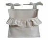 Lovely Line Crib Organizer with Lace Ruffle - Light Beige