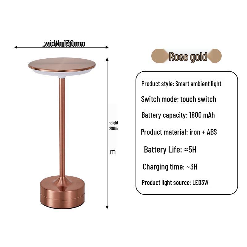

Cross-border High-leg USB Charging Mushroom UFO Table Lamp for Lounge and Cafe розового золота