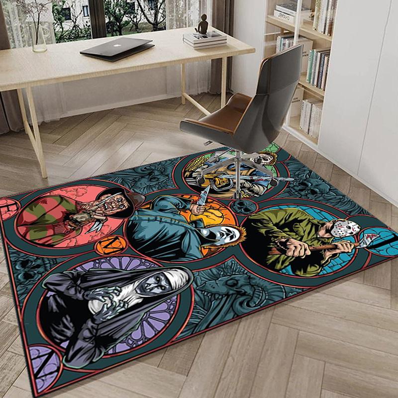 Horror Movie Characters Carpet, Chair Rug,Rug for Office Bedroom living rooms, Doormat decor Fan Gift Christmas Gift