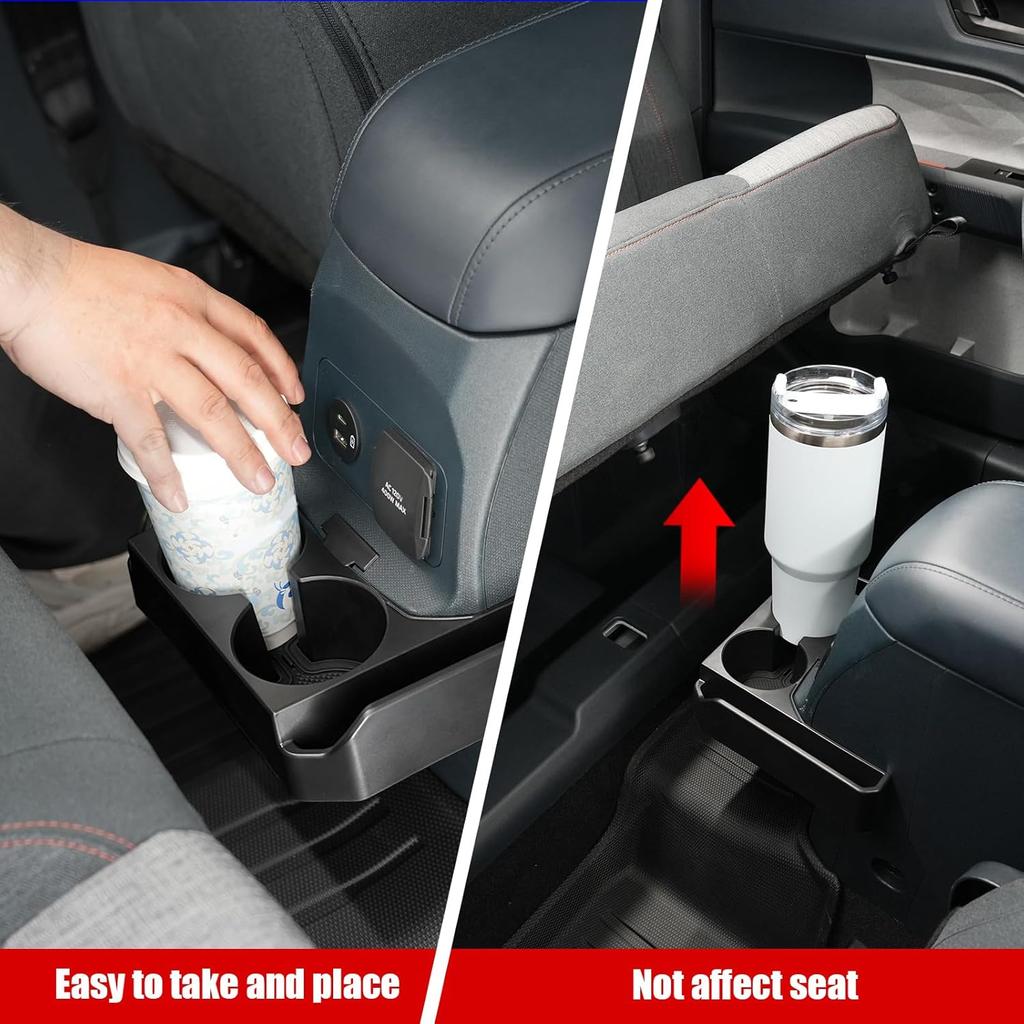 Mabett Removable Rear Dual Cup Holder For Ford Maverick -2025 Accessories, FIT Ert Expander Rear Seat Cup Holder Organizer