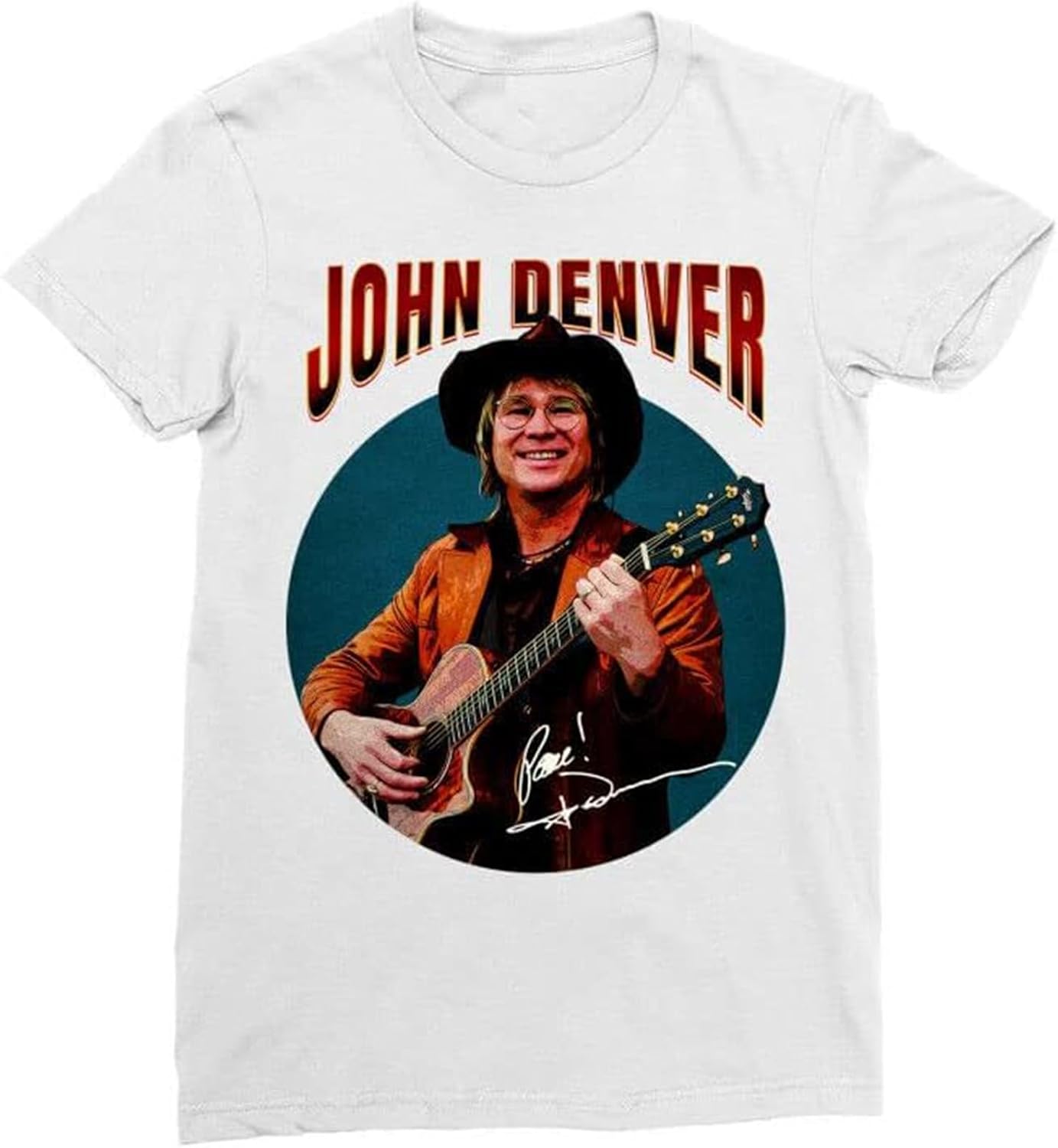 CloudsTetrade een Avond met John Denver Country Shirt Unisex S 5XL BY095 XXL wit