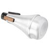 Trumpet Mute Straight Beginner Practice Silencer Universal Aluminum Alloy M25 Silver S