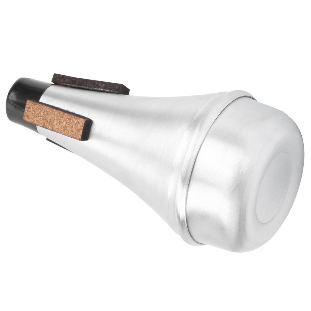 Trumpet Mute Straight Beginner Practice Silencer Universal Aluminum Alloy M25 Silver S
