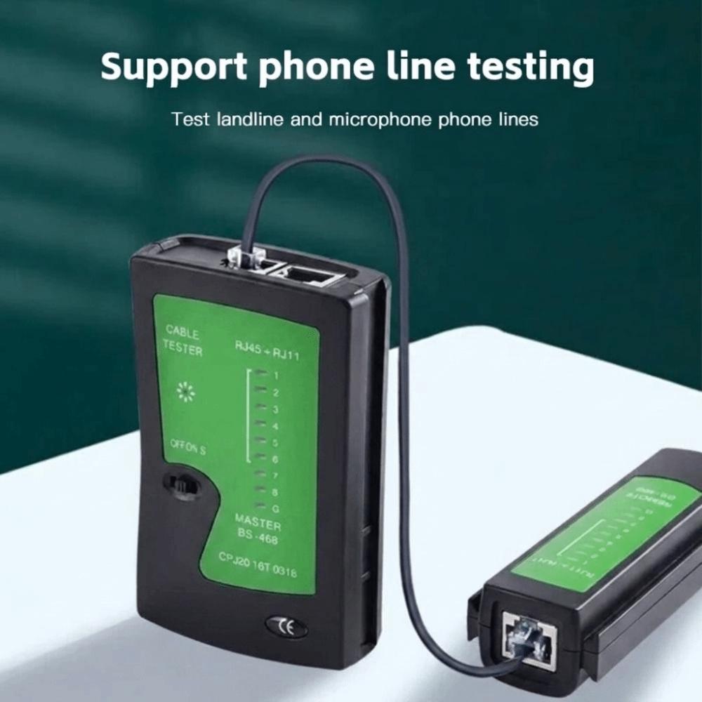 Lightweight RJ45 RJ11 Wire Test Tool Compact Design Ethernet Cable Tester Home Use