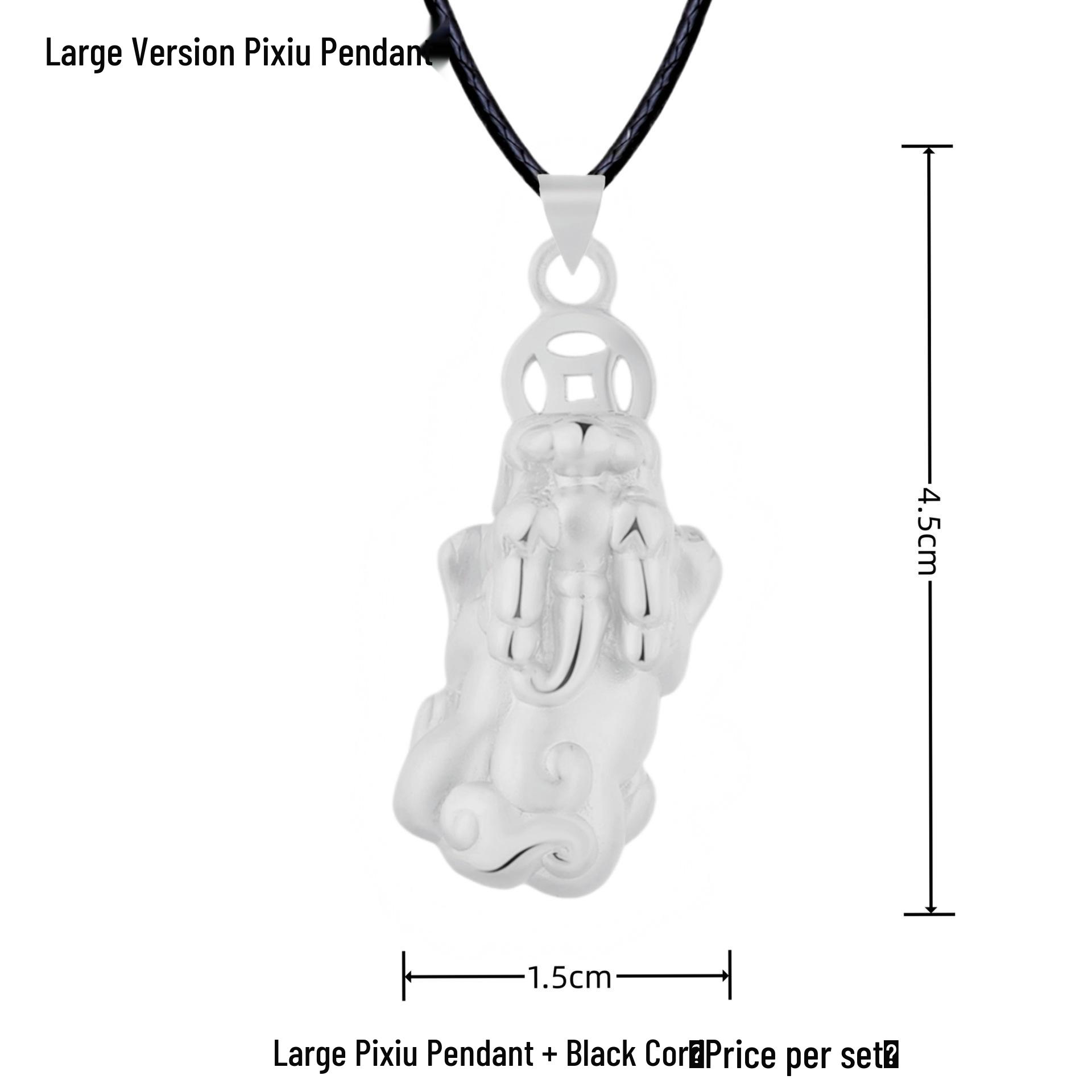 

Yi Hua Retro Ethnic Style Solid Silver Pixiu Coin Pendant Necklace