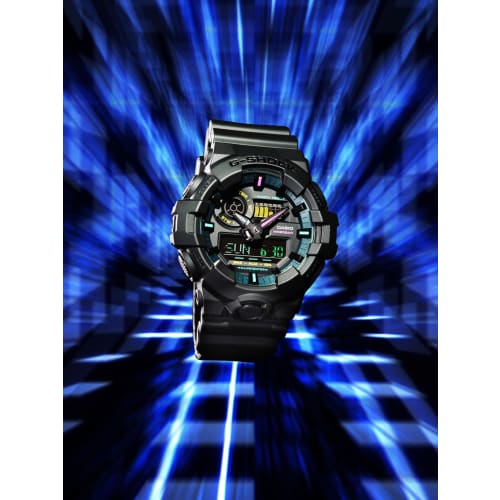 Casio G-Shock Multi Fluorescent Color Series GA-700MF-1AJF Men's Watch, Black X Fluorescent