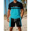 Casual Sports Suit Breathable Outdoor Casual Men's Round Neck T-shirt Shorts