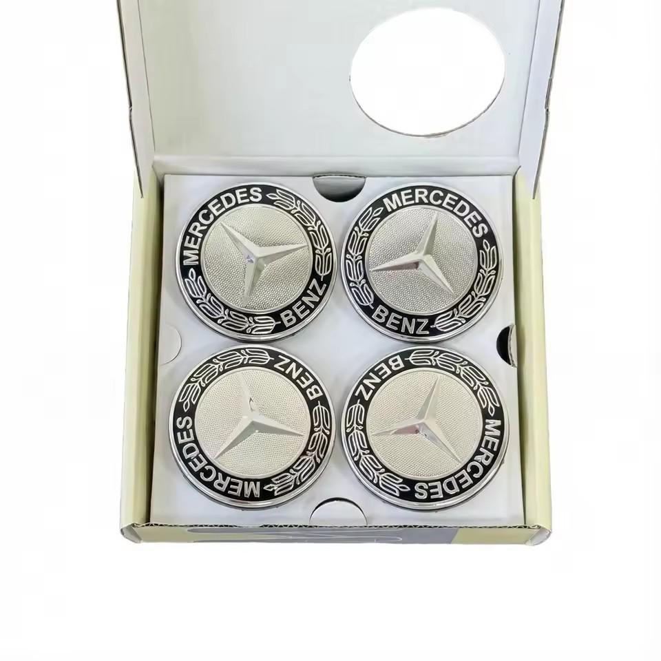 4PCS 75mm Car Floating Wheel Center Hub Caps Cover for Mercedes Benz B/C/E/S Class A Class C200L GLK GLC CLA Accessories. TV1