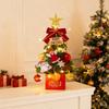 PVC Desktop Christmas Tree With String Lights (batteries Not Included), Exquisite Artificial Decoration, Suitable For Both Indoor And Outdoor Use.