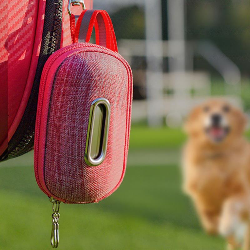 1/5pcs Canvas Dog Poop Bag Holder Outdoor Pet Waste Bag Dispenser With Carabiner Clip Animal Waste Collection Pouch