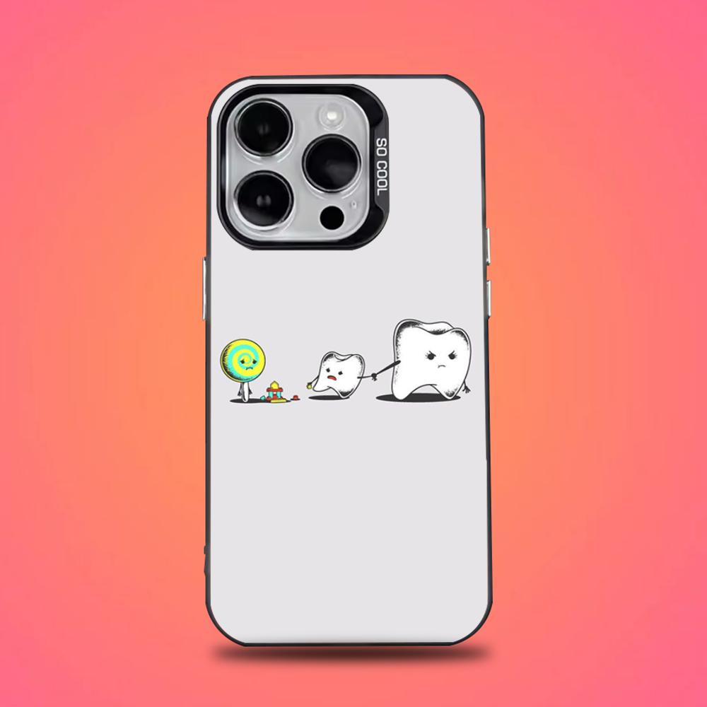 

Tooth Teeth Funny Dentist Phone Case For iPhone 16,15,14,13,12,11,Pro,Max,Plus,Mini,XS,SE Anti Fall Black Matte Hard Bumper iPhone13PRO