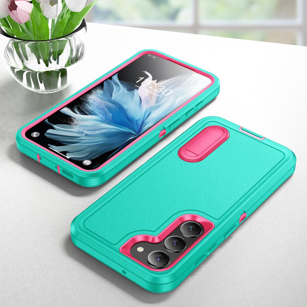 Pc Silicone 2 In 1 Cell Phone Armor Case For Samsung Galaxy S23 Ultra 5g S23 Plus S 23 Stand Holder Protective Cover