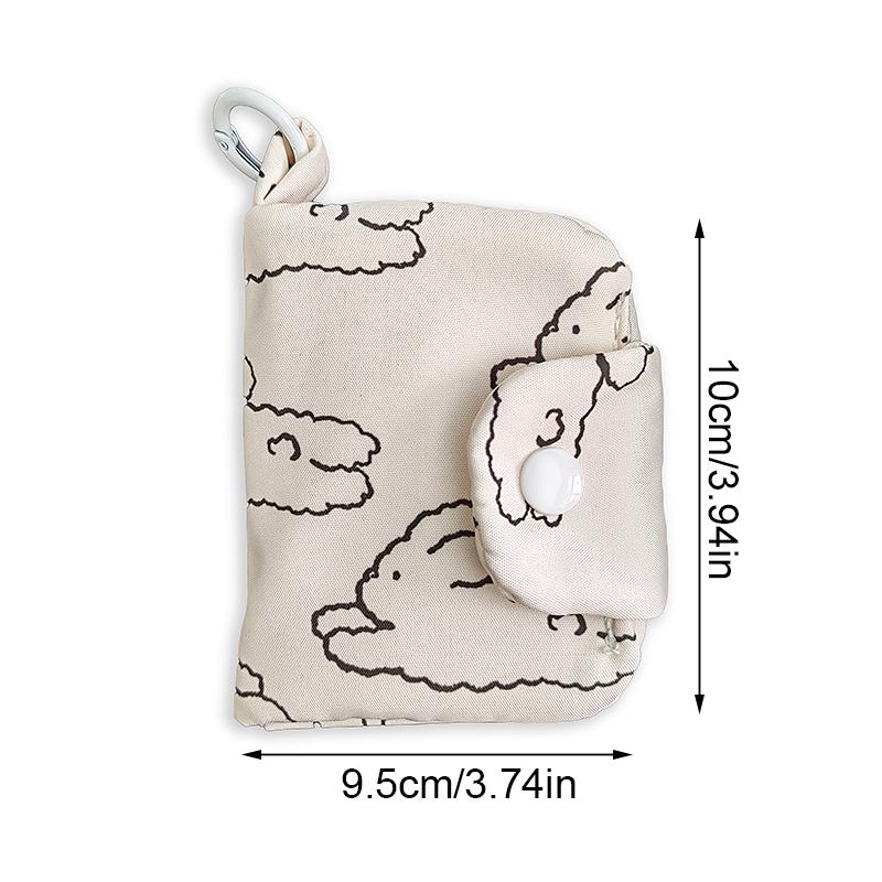 1PC Small Multi-Pocket Crossbody Bag Charm Keychain Cute Bunny Zipper Pouch Organizer Compact size 9.5x10cm