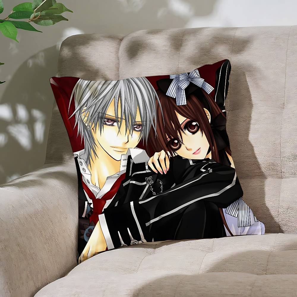 Vampire Knight Anime Kissenbezug Überwurf-Kissenbezug Nordischer Vintage-Stil Kissenbezüge Zuhause Wohnzimmer Sofa Couch Sitz