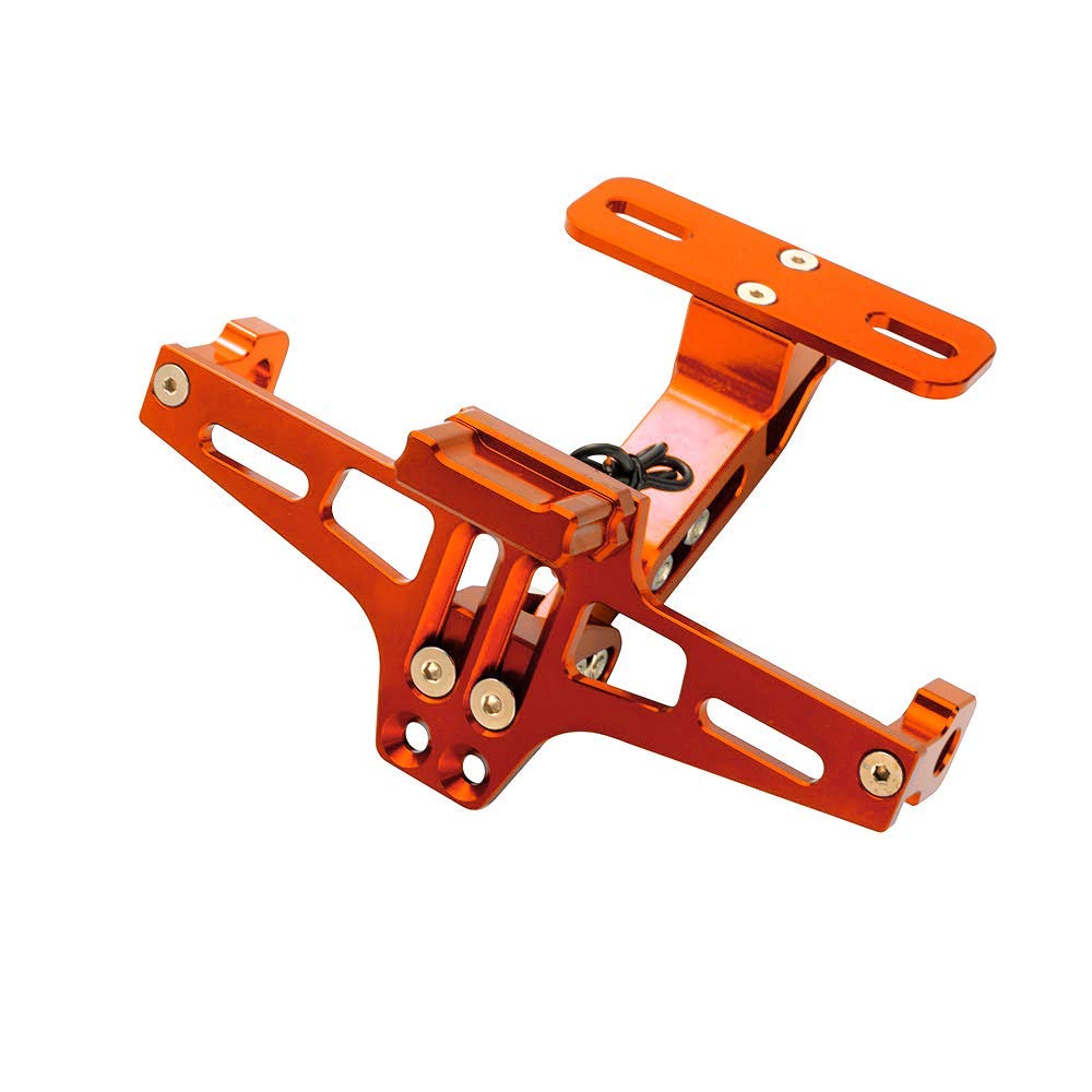 

Karun Universal Motorcycle LED Light Rear License Plate Holder Adjustable Fender Eliminator Bracket for Yamaha for Kawasaki Ducati (Orange) оранжевый