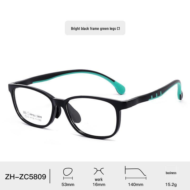 Stylish TR90 Eyeglass Frame for Kids - Lightweight, Comfortable PPSU Frame with Silicone Nose Pads for Students
