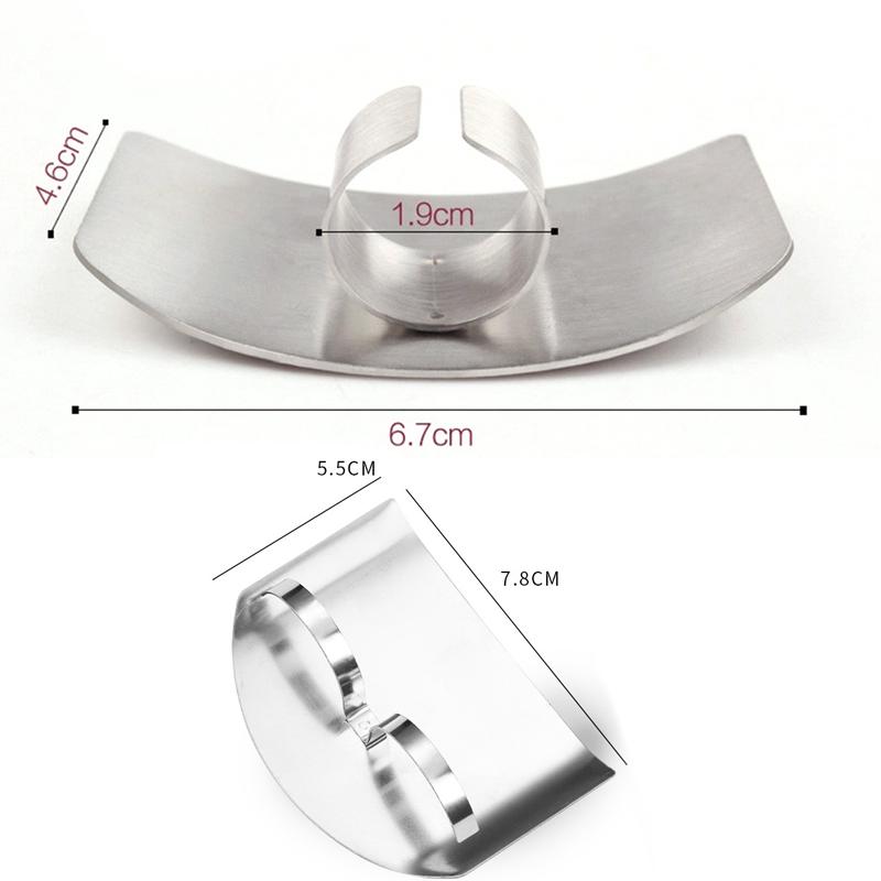 Stainless Finger Steel Protector Antiaging-cut Finger Guard Safe Vegetable Cutting Hand Protecter Kitchen Gadgets Kitchen Accessories