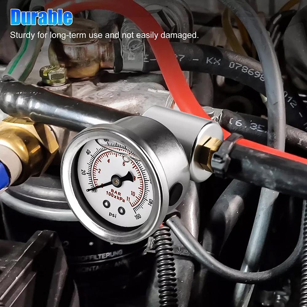 Liquid Filled Gauge Easy Installation Universal Fuel Gauge Fuel Pressure Gauge High-Quality For Fuel Systems Oil Systems Water