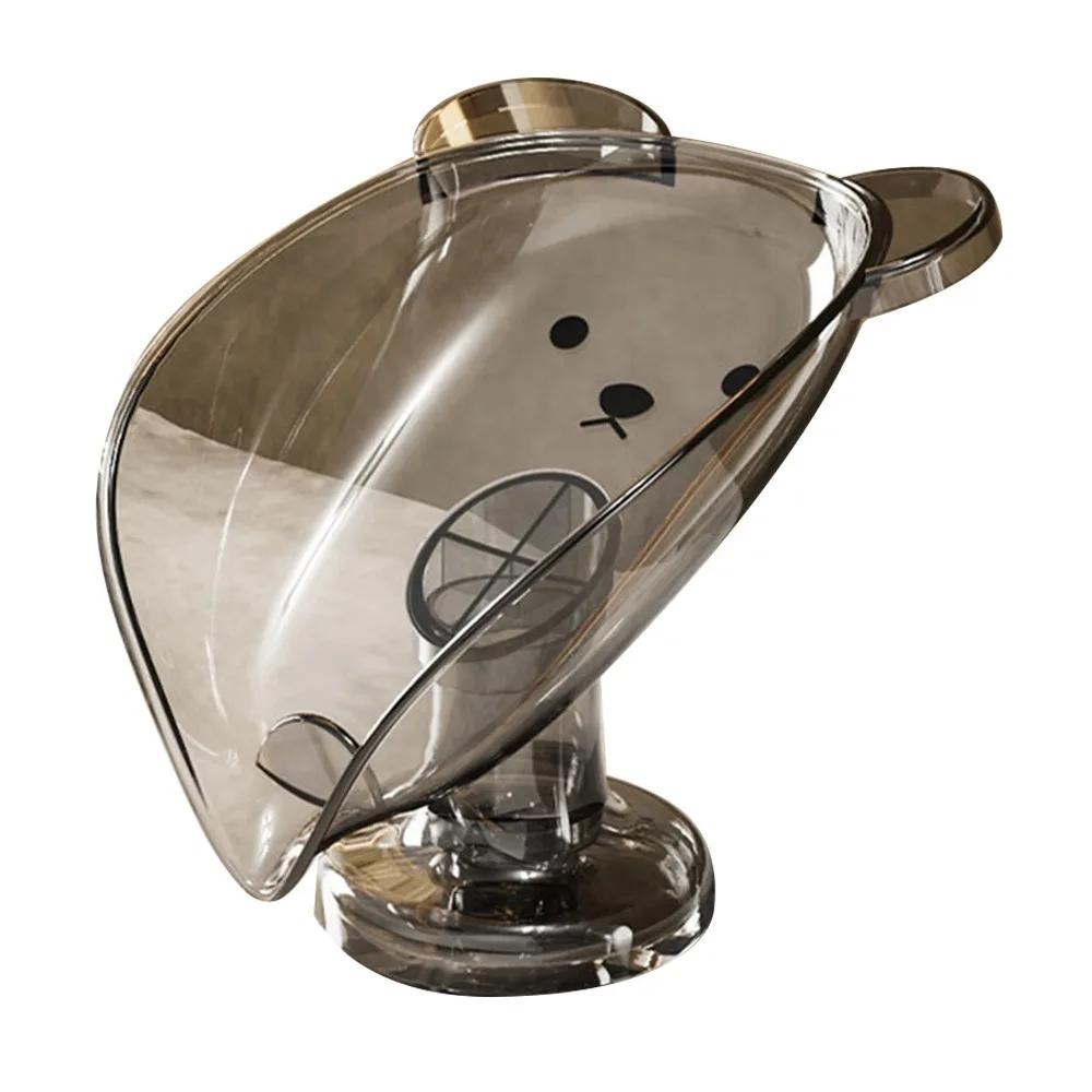 

Модная мыльница на присоске, дренажная, аксессуары для ванной комнаты, подставка для хранения мыла, бытовой органайзер, ПЭТ мыльница для ванной