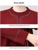 Plus Size Velvet Long Sleeve Top for Middle-Aged & Elderly - Autumn/Winter
