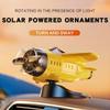 Car Solar Airplane Ornaments 360° Rotary Creative Car Center Console Solar Powered Aircraft Ornaments Car Interior Decoration Car Accessories