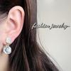 Simple square zircon stud earrings ins light luxury high-end summer earrings women's new temperament stud earrings