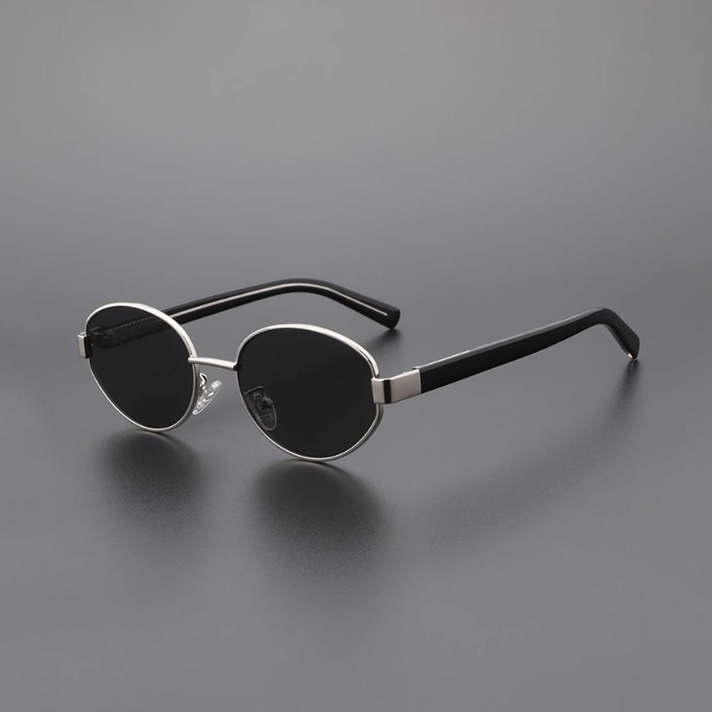 

1Pc Retro Metal Oval Sunglasses For Women Men Trendy Sun Glasses Classic Shades Uv400 Protection Eyewear