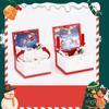 3D 3D Mini Fold Book Keychains Plastic Castle Cottage Key Holder Christmas Santa Fold Book  Kid
