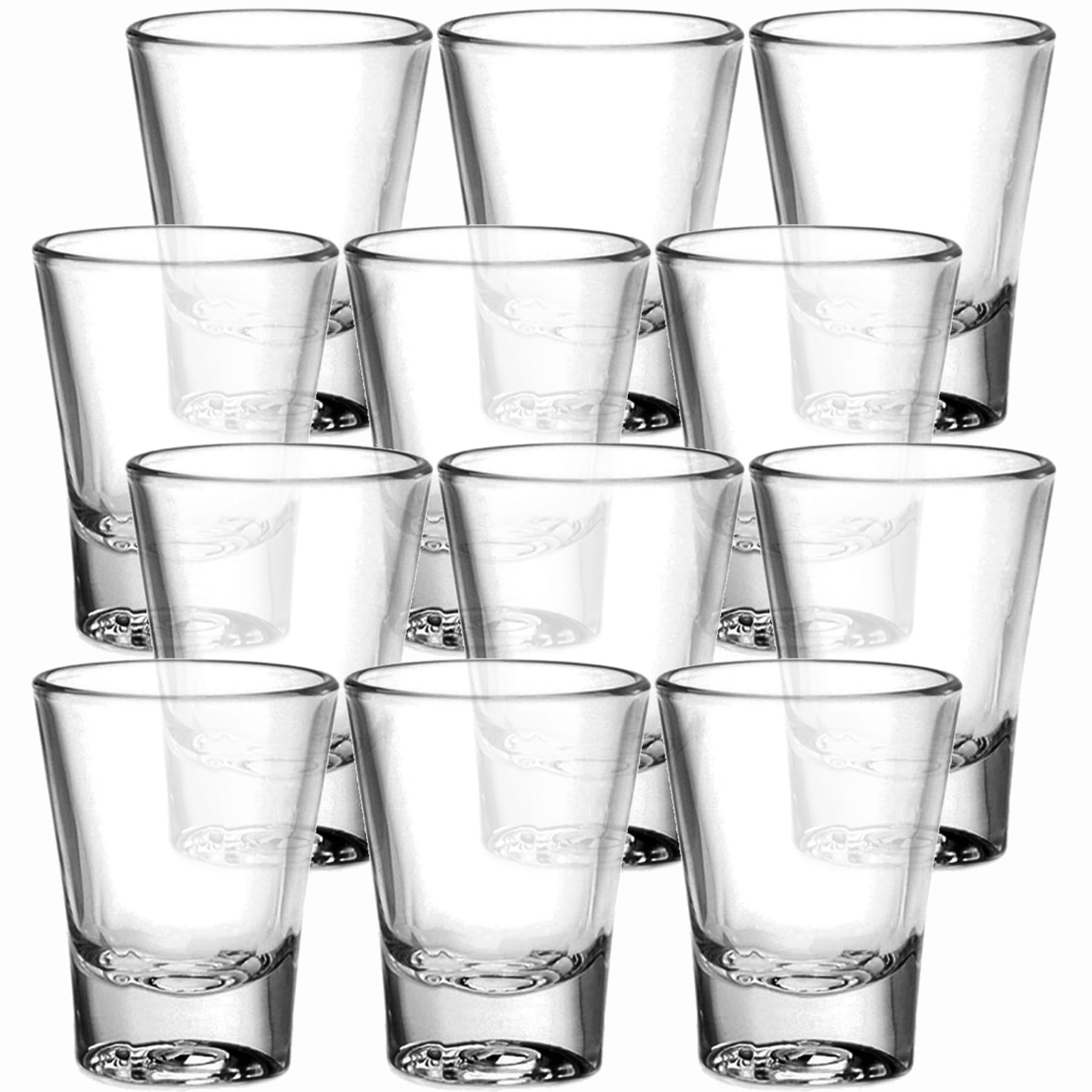 Horikoshi Glass Shot Glasses, 60ml, Sake Glasses, Tequila Glasses, Whiskey Glasses, Ocean Shot Glasses, Set of 12